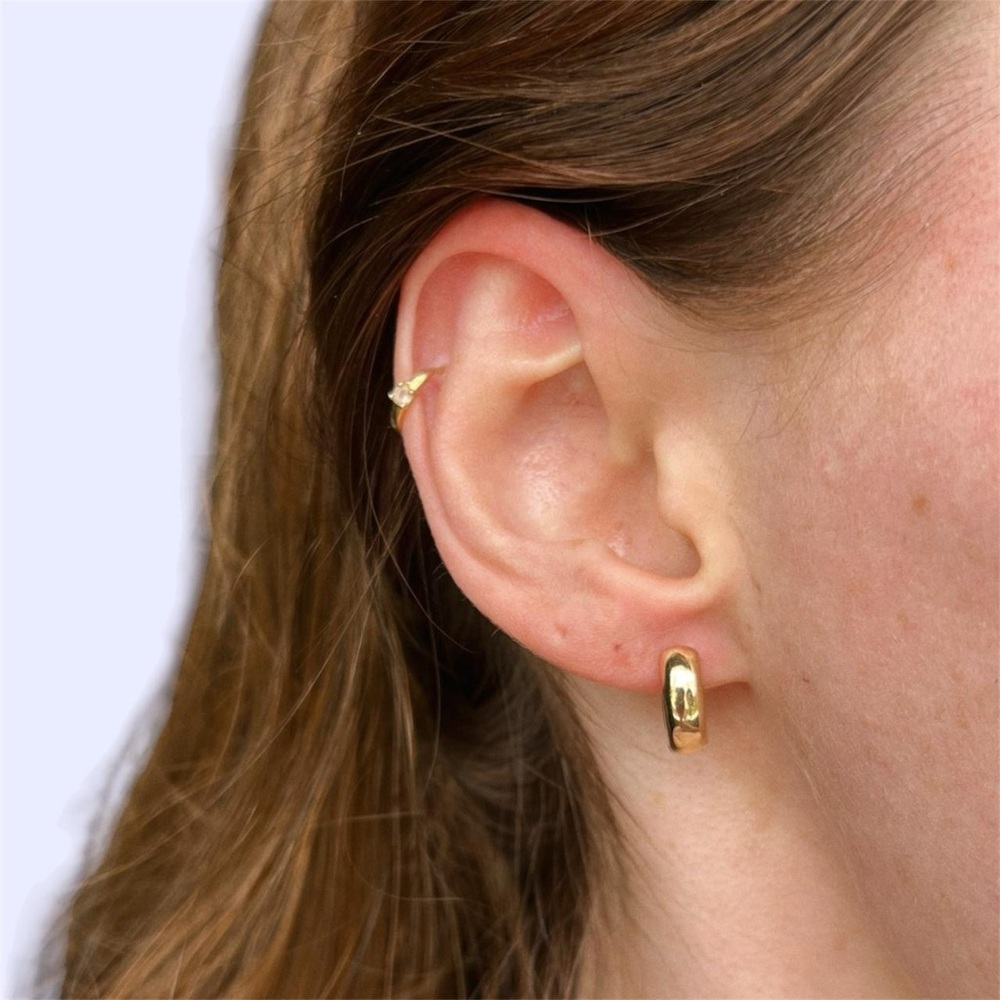 Chunky Gold Huggie Hoops